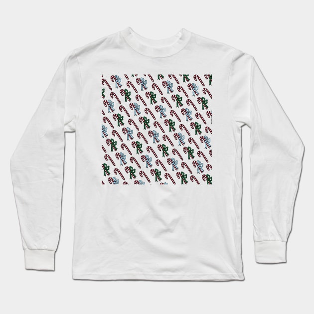 Candy Canes | Candy Pattern | Christmas Candy Long Sleeve T-Shirt by HLeslie Design